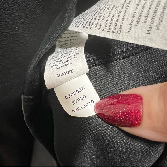 SPANX Leather-Like Combo Sheath Dress In Luxe Black - Picture 11 of 11